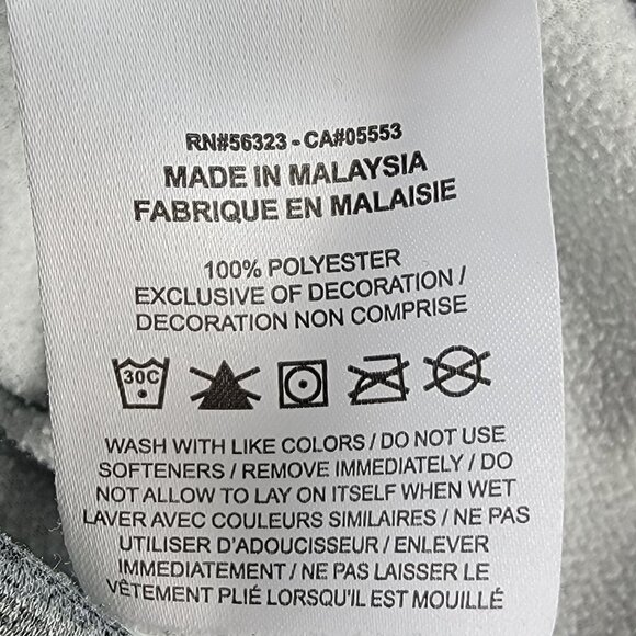 Nike Sweatshirt Hoodie Girls Sz L Gray Gold Logo Thumbholes Long Sleeve Pocket - Picture 8 of 8